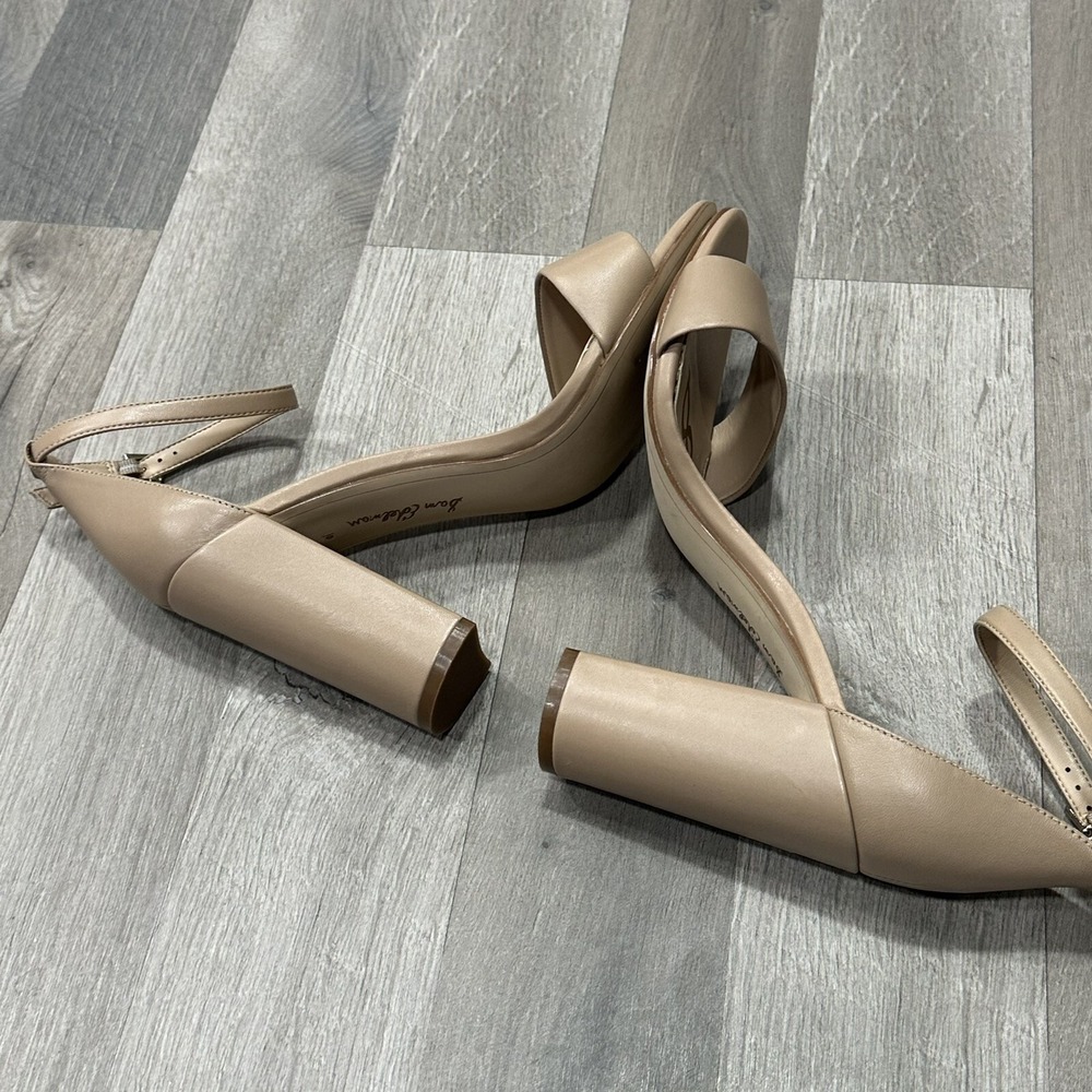 Sam Edelman Yaro Ankle Strap Heels Classic Nude Faux Leather -Women's Size US 10 - Picture 4 of 8
